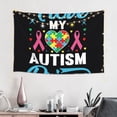 thumbnail image 2 of Xecao I Love My Autism Print Tapestry, Wall Hanging Room Funny Decor, Backdrop Room Decor for Bedroom Living Room dormitory, 2 of 8