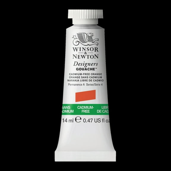 Winsor & Newton Designer Gouache, 14ml, Cadmium-Free Orange