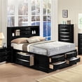 thumbnail image 3 of Acme Furniture Ireland Queen Bed with Storage in Black Rubberwood, Multiple Sizes, 3 of 9