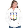 thumbnail image 4 of PACMAN Fruit and Ghosts for Breakfast Zip Up Hoodie Men's Women's Brisco Brands L, 4 of 6