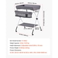 thumbnail image 5 of KFFKFF Foldable Baby Changing Table with Adjustable Height, Portable Diaper Station Featuring Side Basket, Lockable Wheels, and Multi-Functional Storage Organizer for Nursery, Dark Gray, 5 of 9