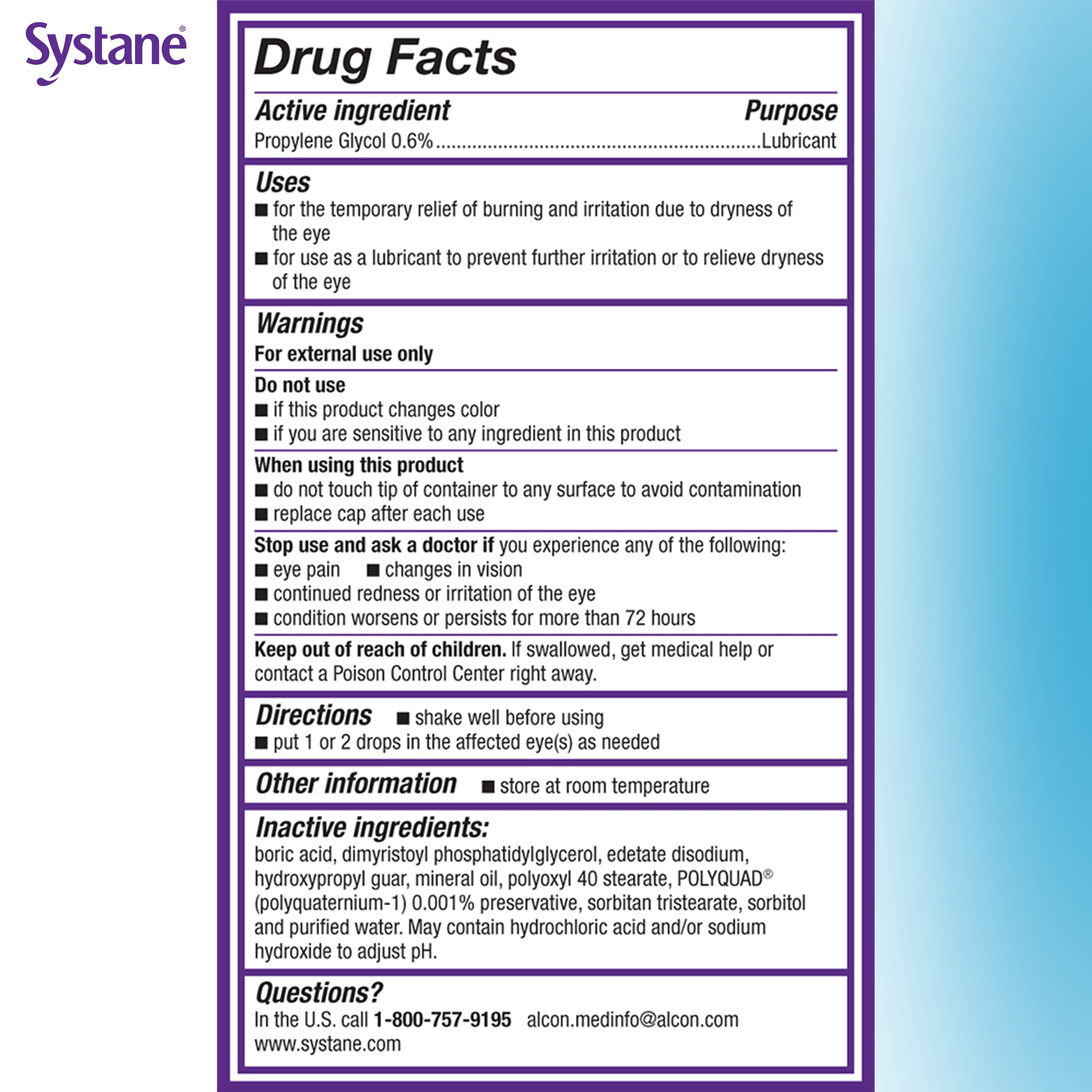 Systane Balance Lubricating Eye Drops for Dry Eyes Symptoms, 10mL, Twin Pack