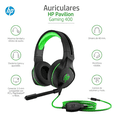 thumbnail image 3 of Audífonos para Gaming HP Pavilion 400 Negro/Verde 4BX31AA, 3 of 5