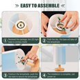 thumbnail image 3 of Yayeee Table Lamp for Bedroom Nightstand LED Portable Bedside Warm Light, Light Blue Stripes, 3 of 7