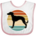 thumbnail image 3 of Inktastic Whippet Dog Retro Sunset Boys or Girls Baby Bib, 3 of 4
