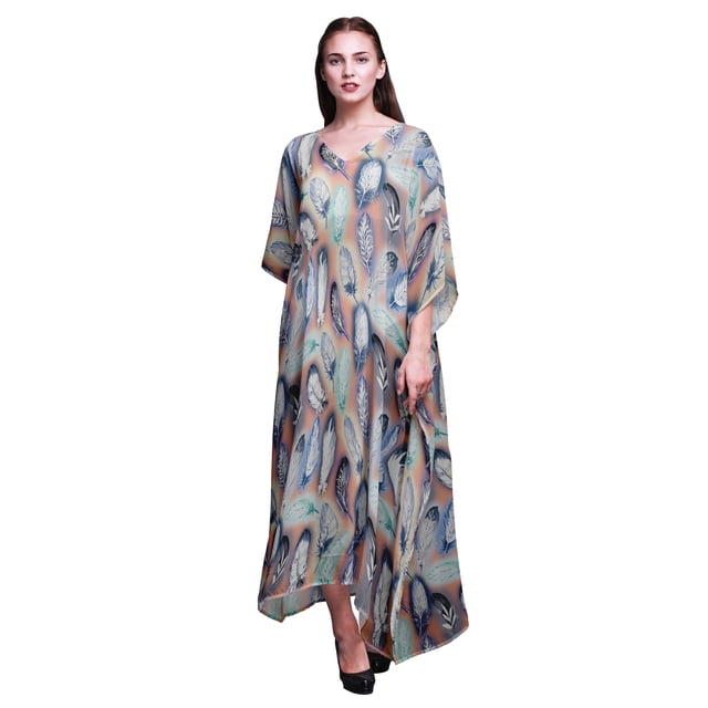 Bimba Kaftan pour Femmes Grande Taille Tenue d'Été Sortie de Plage Kimono Caftan