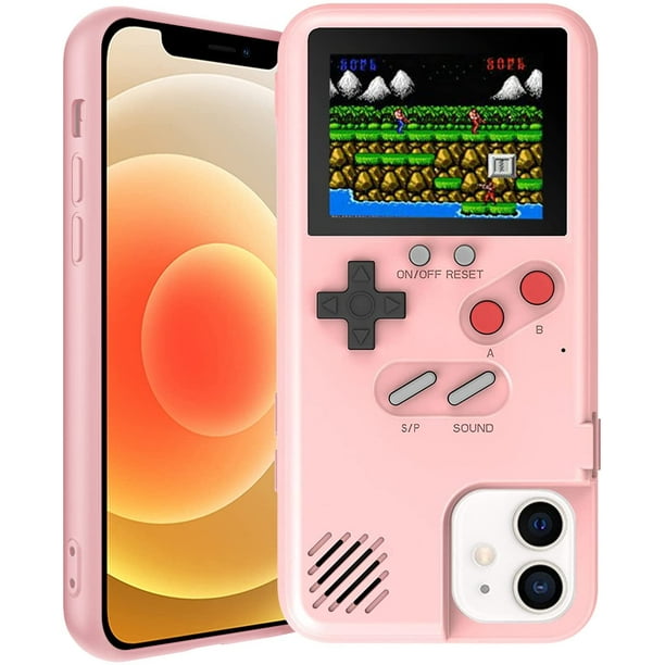 Gameboy Case for iPhone, FYBTO for Retro 3D Phone Case Game Console with 36  Classic Game, Color Display Shockproof Video Game Phone Case for iPhone