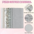 thumbnail image 3 of Uxcell Paquetes de Tela de Algodón, 7Pcs 10 x 10 pulgadas 100% Algodón Cuadrados de Tela Pre-cortados Impresos Florales para Costura, Patchwork, Acolchado y Manualidades, Gris, 3 of 7