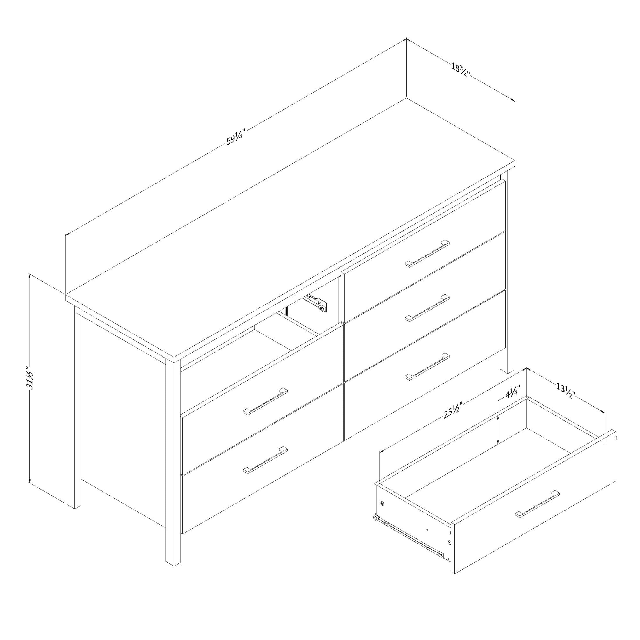 South Shore Gravity, Contemporary Dresser,  Brown
