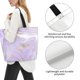 thumbnail image 3 of Disketp Lavender Glitter Foil Stripes Bolsa Tote Estampada para Mujer, Bolso de Hombro y de Mano para Compras y Viajes, 3 of 8