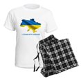 thumbnail image 4 of CafePress - I Stand With Ukraine Flag Ukrainian Pride Pajamas - Women's Short Sleeve Print T-Shirt and Pants Light Cotton Pajama Set, 4 of 7