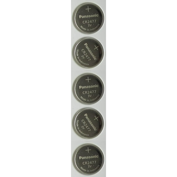 PANASONIC BATTERIES CR2477 BATTERY, LITHIUM, 3V, COIN CELL (5 pieces)