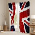 thumbnail image 3 of Manfei Vintage Union Jack Kitchen Curtains,Red White Navy Black Out Curtains Pack of 2 (42x63 Each), 3 of 7