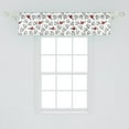 thumbnail image 2 of Ambesonne Vintage Valentine Window Valance, Simplistic Hand Drawn Look Romance Hearts, Curtain Valance for Kitchen Bedroom Decor with Rod Pocket, 54" X 12", Charcoal Grey Vermilion, 2 of 3