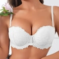 thumbnail image 5 of Women's Balconette Lace Bra, Lightly Padded Comfortable Brassieres, Full Cup Underwire Support Bralette, 5 of 6