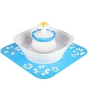 Beacon Pet Fountain, LED 88oz/2.5L Automatic Cat Water Fountain Dog Water Dispenser with 1 Blue Silicone Mat for Cats, Dogs