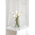 thumbnail image 4 of Flores artificiales Muhanjia Calla Lily con jarrón de cristal, 7 unidades, color blanco, 4 of 8