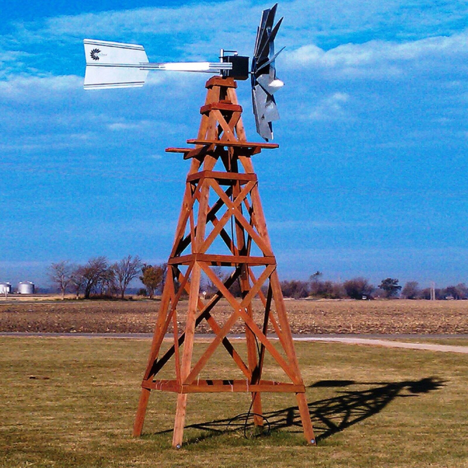 16 ft. 4 legged Wooden Underwater Aeration Windmill