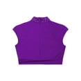 thumbnail image 6 of CHICTRY Kids Girls Shiny Rhinestone Mock Cutout Neck Dance Crop Top Athletic Shirts Lyrical Dance Tanks Camisole Purple 12, 6 of 7