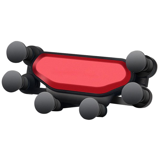 Moyic Soporte de teléfono para coche con sensor de gravedad, Clip para teléfono móvil perezoso, hebilla de salida de aire para coche, Compatible con Teléfono y Comunicación rojo