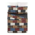 thumbnail image 3 of Modern Heirloom Cabin 3-Piece Patchwork Plaid Cotton Quilt Set, King, 3 of 4