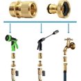 thumbnail image 4 of 4 Pcs 3/4 inch Brass Garden Hose Quick Tap Connector Fittings Threaded Faucet Adapter Male and Female Brass Threaded Tap Connector Garden Hose Connect, 4 of 5