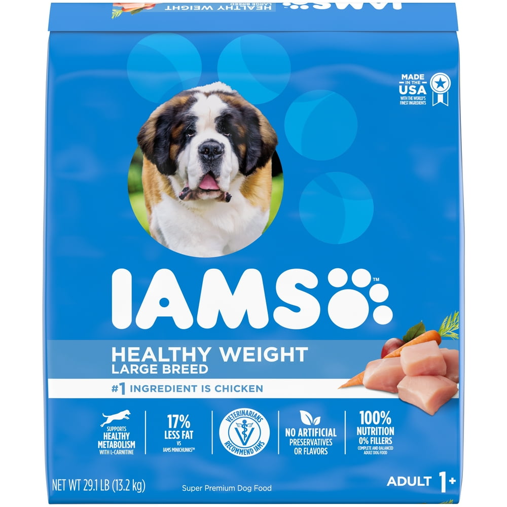 IAMS Adult Healthy Weight Control Large Breed Dry Dog Food with Real