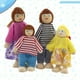 thumbnail image 5 of EeaseMX Juego de 4 muñecas de madera para niños, juego de simulación, familia de muñecas, figura de juguete, minicasa de regalo, 5 of 7