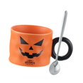 thumbnail image 4 of Ceramic Coffee Mug, Holiday Coffee Mug, Milk Juice Mug, Gift Mug, Pumpkin, Cat, orange, 4 of 8