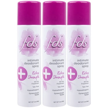 FDS Intimate   Body Dry Feminine Deodorant Spray, Extra Strength, 3 Pack