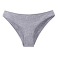 thumbnail image 3 of Lunuaoe Women's Low Waist Cheeky Panties, Skin-Friendly Cotton Crotch Underwear, Breathable Solid Color Briefs, 3 of 8