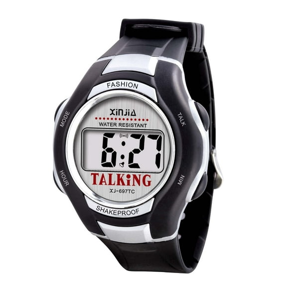 Xinjia English Talking Watch Digital Voice Sports Watch with Alarm