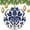 Pattern-3, variant on Blue And White Chinoiserie Christmas Ceramic Ornament Chinoiserie Blue White Floral 3" Circle Ceramic Ornament Xmas Tree Decorations Flat Circle Ceramic Ornament Merry Xmas for Family & Friends