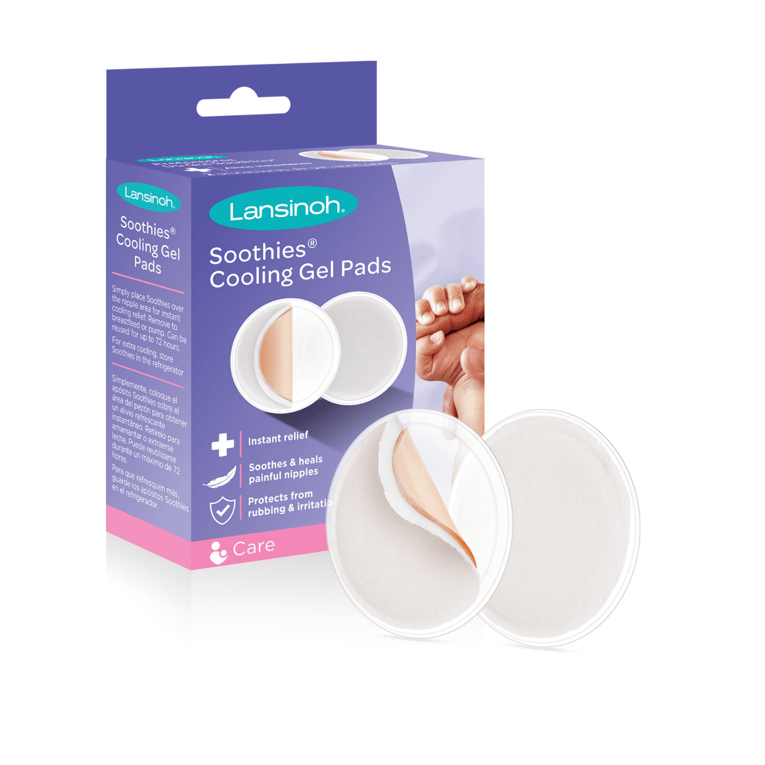 Lansinoh Soothies Gel Nursing Pads, 2 Reusable Gel Pads