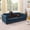 Dark Blue, variant on Noble House 55" Comfortable Elevated Pet Sofa, Elegant Oversized Linen Dog Bed with Support Armrests, Dark Gray