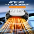 thumbnail image 4 of Portable Car Heater 12v 150W 2 IN 1 Cool and Heating Function Car Defroster with Plugs Into Cigarettes Lighter Small Car Heater with 360 Degree Rotate Wind Directions, White, 4 of 7