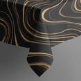 thumbnail image 5 of Black Gold Marble Pattern Square Tablecloth,Waterproof Square Table Cover,Wipeable Spillproof Washable Table Cover for Home Kitchen Party Decor 42"X42"(107x107cm), 5 of 6