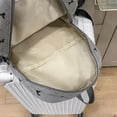 thumbnail image 5 of HUISZJ Corduroy Bow Printed Backpack, Large Capacity School Backpack With Bowknot, Reusable Shoulder Bag for Work School Outdoor (Grey), 5 of 6