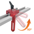 thumbnail image 4 of Limiteur de Piste Incliné pour Menuiserie Plateforme de Poussée 75 Types Limiteur de T-Type Réglable pour Clôture Rouge, 4 of 8