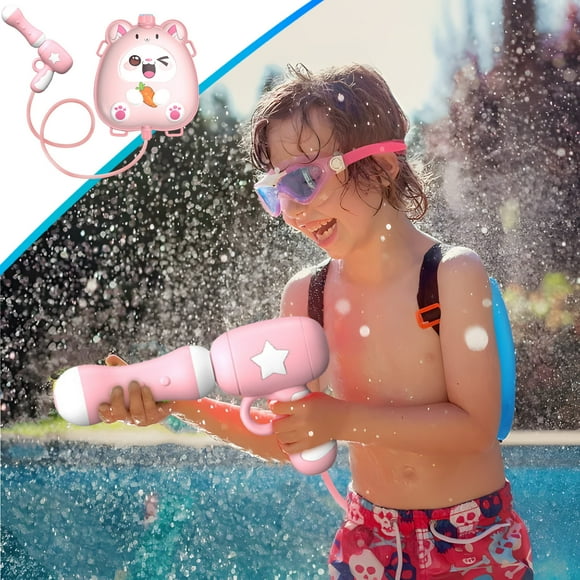 Big Save,HWRETIE Squirt Guns Clearance,Children's Backpack Water Pistol Toys,Outdoor Pull-Out Beach Water Play Bared Water Pistol