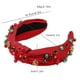 thumbnail image 4 of Diadema navideña con nudo Diadema navideña para mujer Diadema ancha con nudo para decorar en Navidad Accesorios para el cabello navideños, 4 of 5