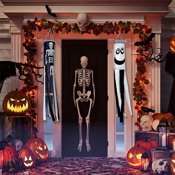 Bandera colgante para halloween, fantasma colgante, decoración exterior colgante, para patio, césped, jardín, celebración 101,6 cm -D