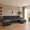 Dark Gray, variant on LLappuil Sectional Sofa, 104" Sectional Couch with Dual Chaise, Upholstered Sofa Couch for Living Room Brown