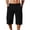 Black, variant on Havenre Mens Gym Capri Shorts Drawstring Elastic Waist Baggy Long Athletic Shorts Lightweight Below Knee Exercise Sweatshorts with Pockets Blue M