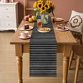 thumbnail image 2 of Black Striped Cotton Linen Rectangle Table Runners 13"x90", Farmhouse Stripes Modern Vintage Coffee Table Runner Dresser Scarves Luxury Table Runners for Wedding Party Banquet Dinner Decor, 2 of 8