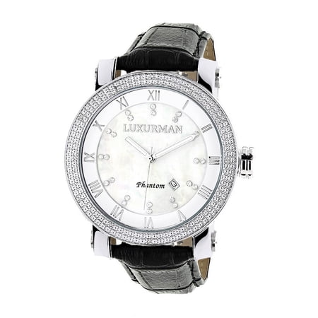 Designer Diamond Watch .18ct White MOP Mens
