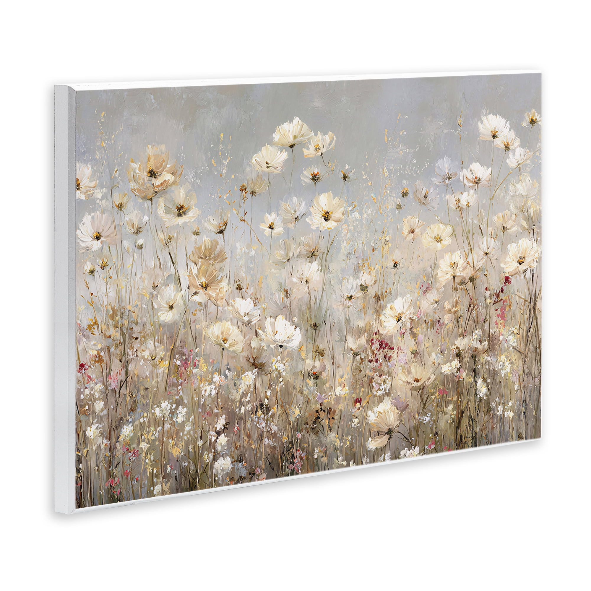 Stupell Industries White Daisy Clusters Meadow Wall Plaque Art, design by Jacky Ngan