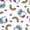 Multi, variant on Springs Creative Sanrio Hello Kitty Rainbow Toss Cotton Fabric By the Yard