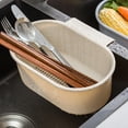thumbnail image 4 of Yoloke Kitchen Sink Drain Strainer Basket Compost Corner Sink Swan Strainer Basket Hanging Sink Corner Colander Triangle Multifunction Kitchen Sink Food Catcher Basket Waste Filter Wash Fruit, 4 of 4