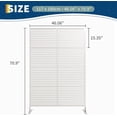 thumbnail image 1 of EastVita 2PC Metal Privacy Screen Outdoor, Freestanding Decorative Divider with Rust-Resistant Coating, White Stripe 1, 1 of 8